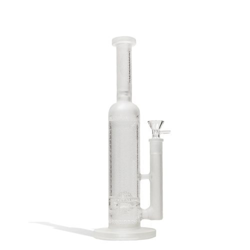 12 Inch Sandblasted Water Pipe with UFO Perc Front View on White Background