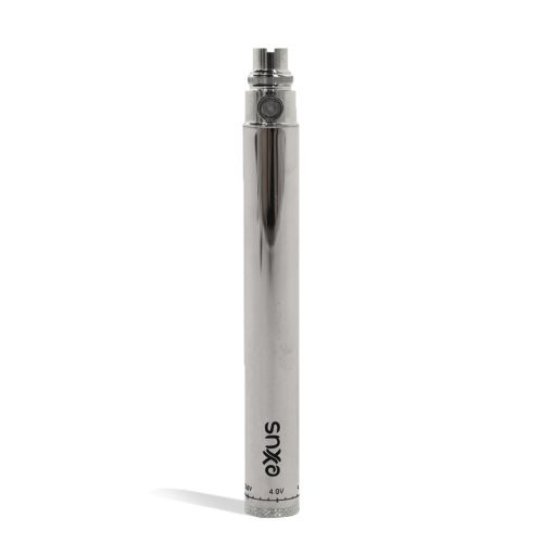 Silver front Exxus Vape 1100 Cartridge Vaporizer on white background